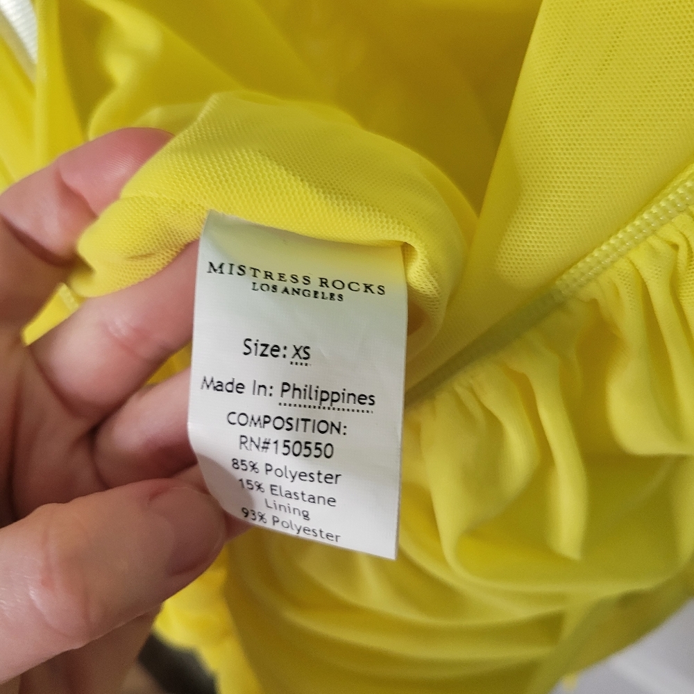 NWT Mistress Rocks Swing It On Dress in Lemon Size XS - Picture 10 of 11